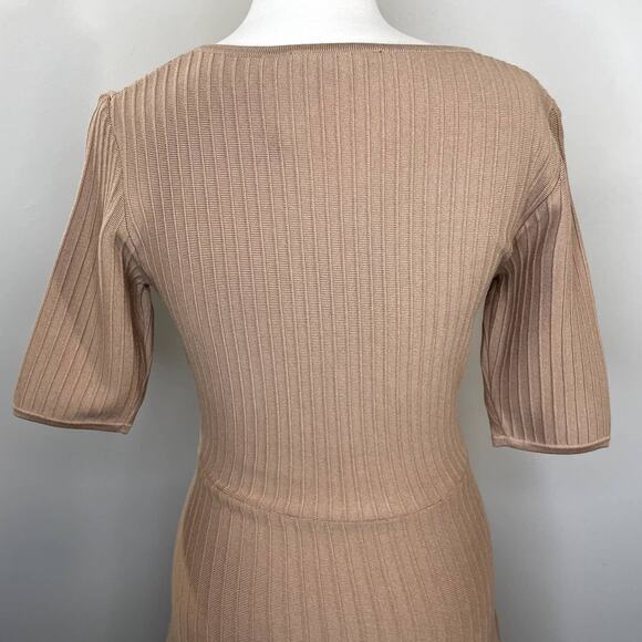BCBGMaxAzria Size M Allie Knit Dress Fit & Flare Career Minimalist Capsule NWOT - Picture 9 of 12